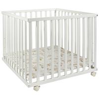 KOJEC NA KÓŁKACH ROMEO - biały, Basics, tworzywo sztuczne/drewno (97/97/70cm) - My Baby Lou