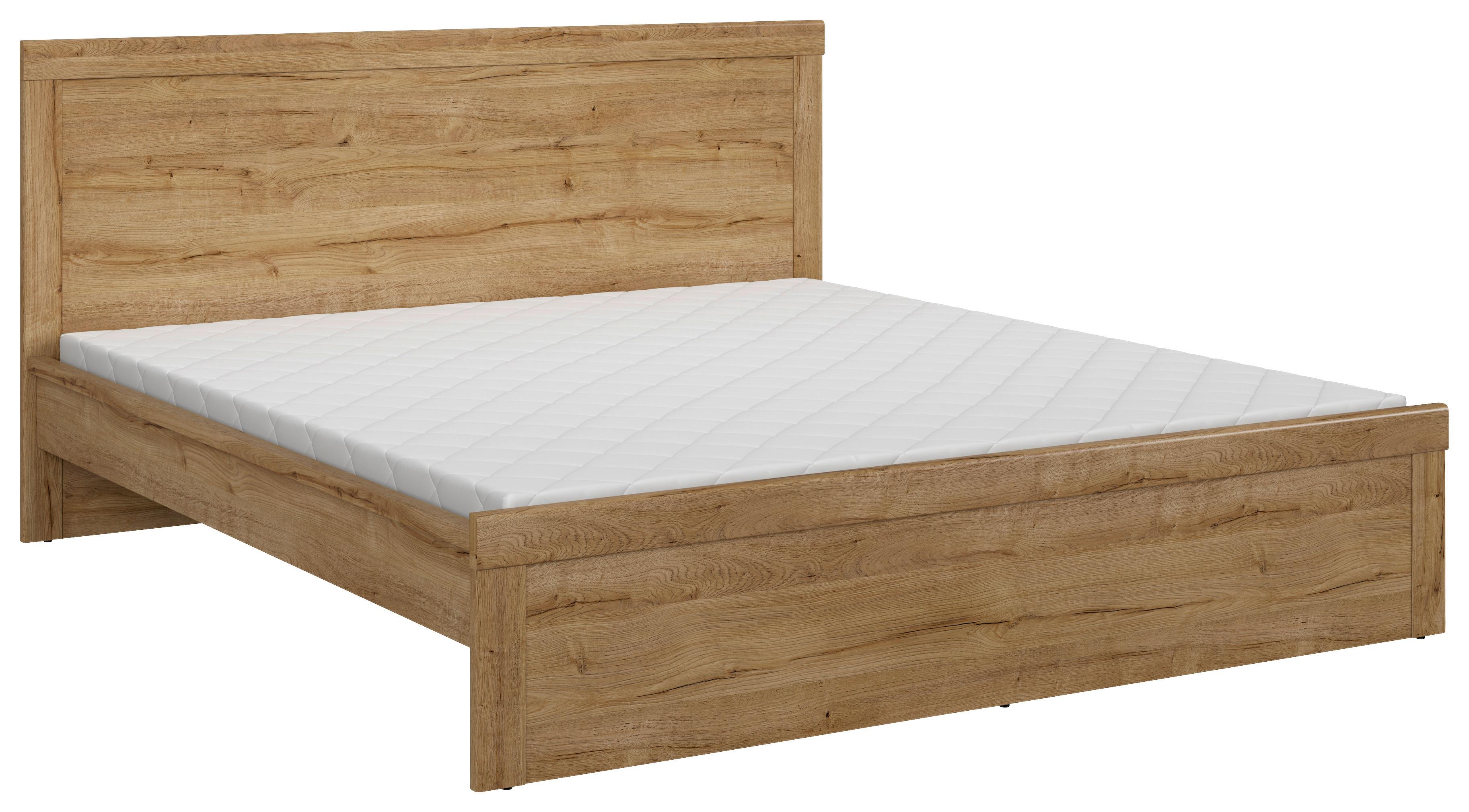 Bett Holten ca. 180x200 cm Eichefarben - Eichefarben/Schwarz, MODERN, Holzwerkstoff/Kunststoff (180/200cm) - MID.YOU