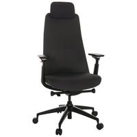 Drehstuhl Yucano Schwarz - Schwarz, Basics, Kunststoff/Textil (68/120-131/60cm) - MID.YOU