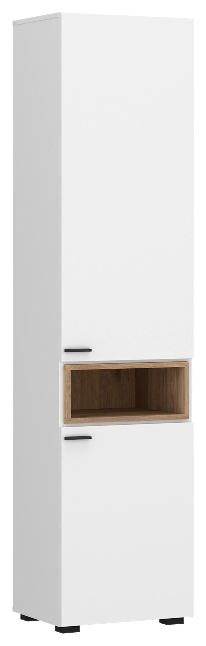 Ormar S Klasičnim Vratima Marlow - bijela/boje hrasta, Moderno, drvni materijal/plastika (46/194,9/41,6cm) - Modern Living