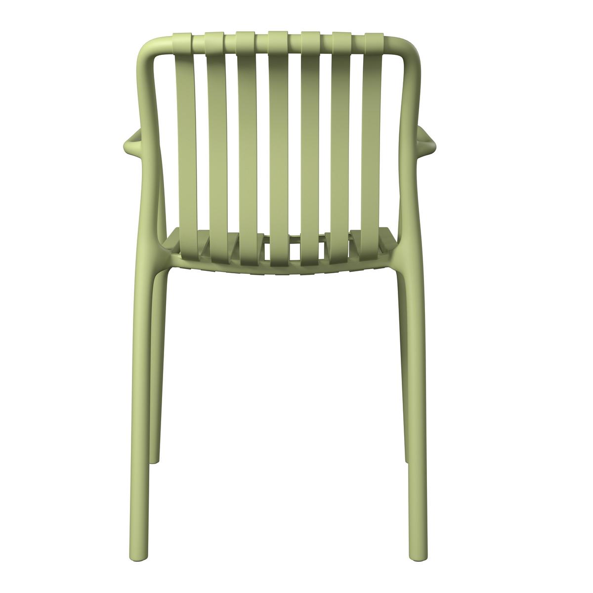 Gartenstuhl Klausi Grün matt - Schwarz/Grün, MODERN, Kunststoff (55/80/57cm) - Mömax