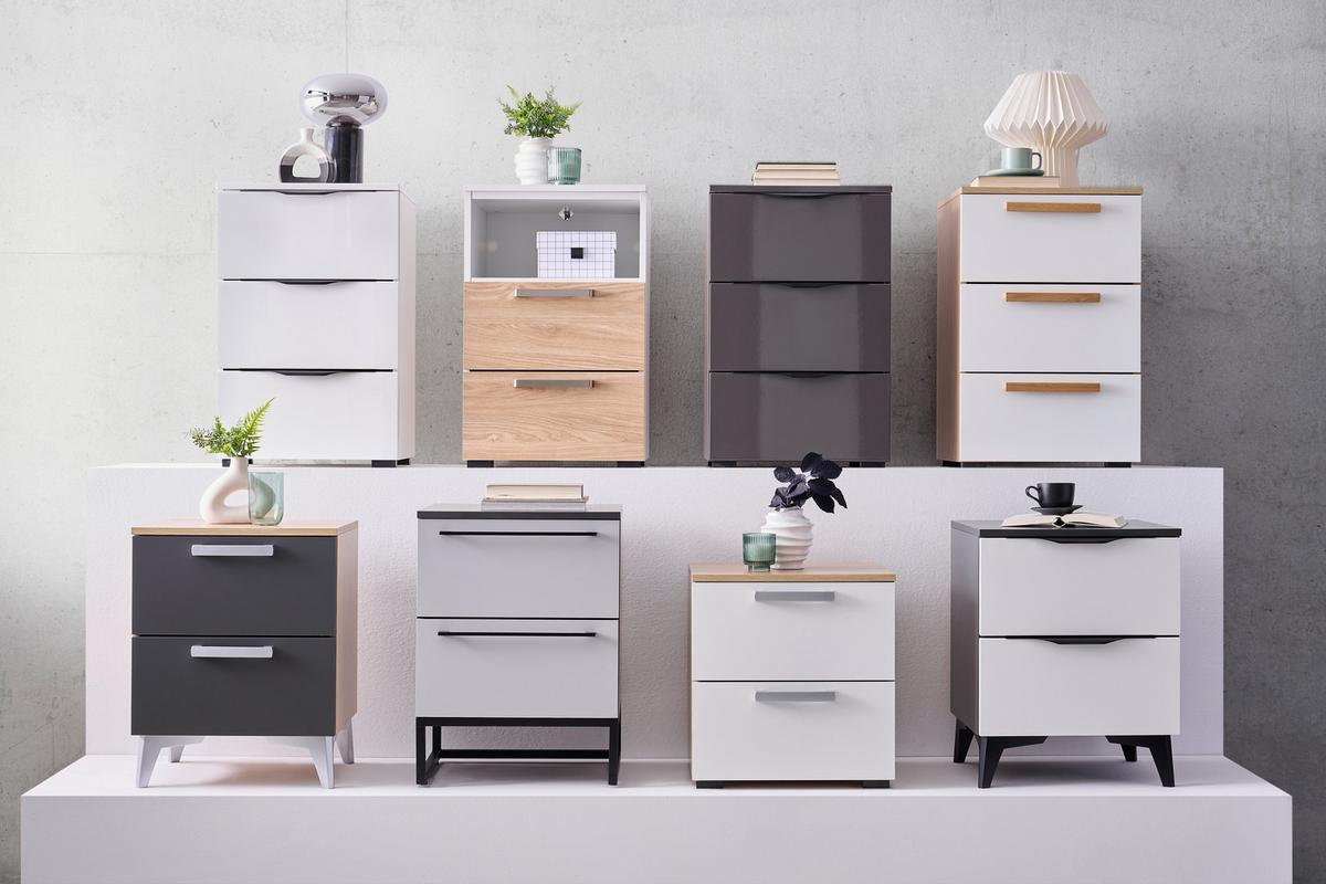 ZESTAW NÓG UNIT  -HOM IN- - kolor chromowy, tworzywo sztuczne (12cm) - Hom`in