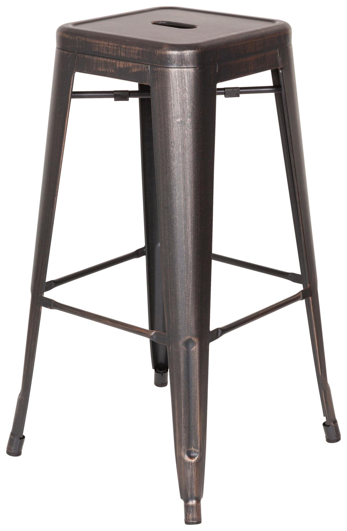 Barski Stol Vantaggio High, Črna, Zlata - zlate barve/črna, Basics, kovina (44/77/44cm) - MID.YOU