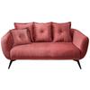 2,5-Sitzer-Sofa Baggio Koralle Velours - Koralle/Schwarz, MODERN, Holz/Textil (196/94/103cm) - Livetastic