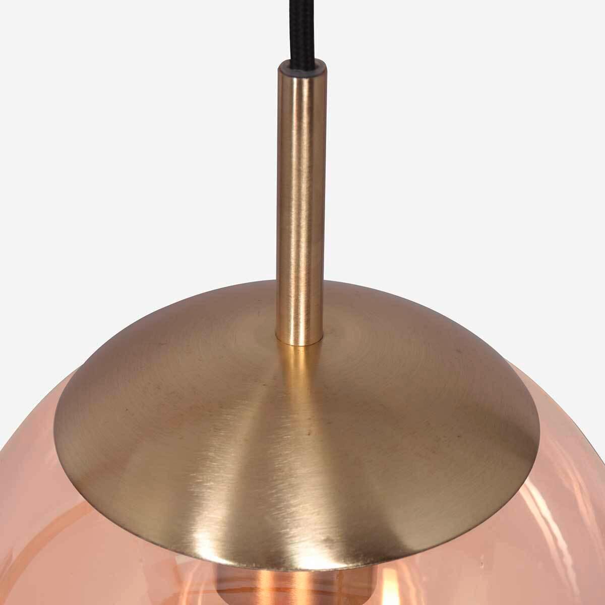LAMPA WISZĄCA 3498ME BOLLIQUE - kolor mosiężny, Konventionell, metal/szkło (30/180cm)