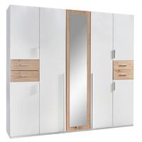 Ormar S Klasičnim Vratima Vegas - bijela/srebrne boje, Basics, drvni materijal (225/208/58cm) - Modern Living
