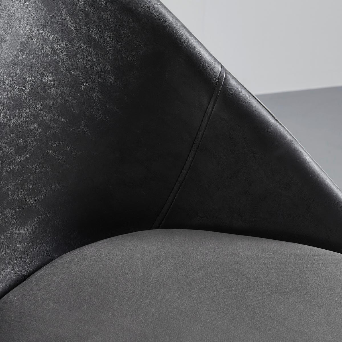 KRZESŁO Z PODŁOKIETNIKAMI ILARIA - czarny/szary, Modern, metal/drewno (55/83/60cm) - Bessagi Home