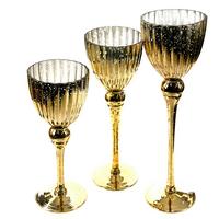 LATARENKA WINDLICHT AUF FUß - kolor złoty, Basics, szkło (13/30cm)