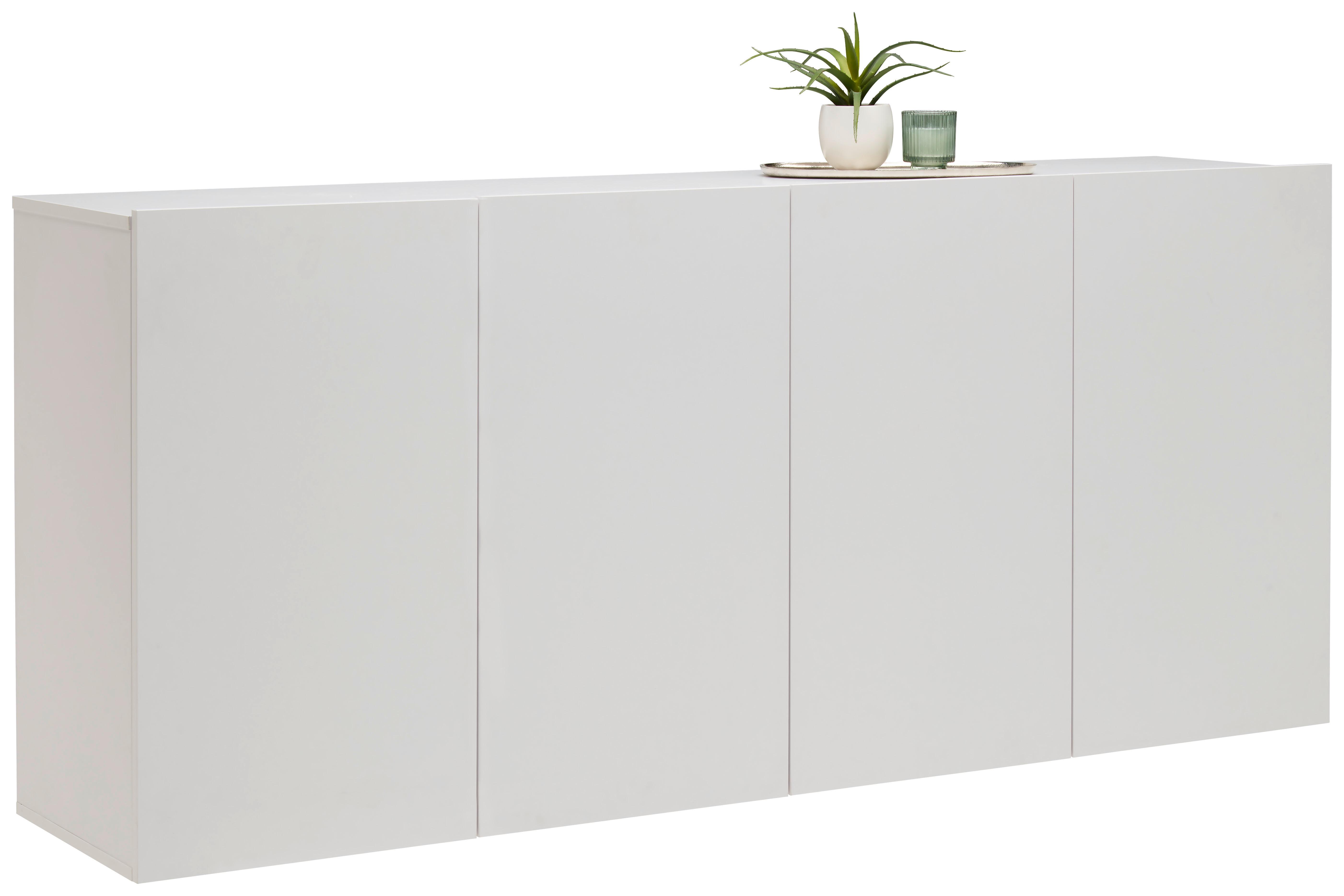 KOMODA SZEROKA NEWNIQ - biały, Modern, materiał drewnopochodny (180/80/42cm) - Hom`in