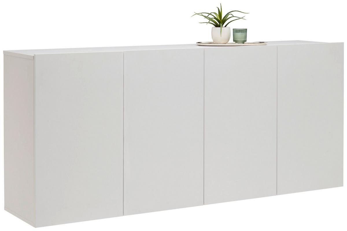 KOMODA SZEROKA NEWNIQ - biały, Modern, materiał drewnopochodny (180/80/42cm) - Hom`in