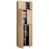 Mehrzweckschrank Lona XXL ca.70x223x39cm Eiche Dekor - Schwarz/Grau, MODERN, Holzwerkstoff/Kunststoff (70/223/39cm) - MID.YOU