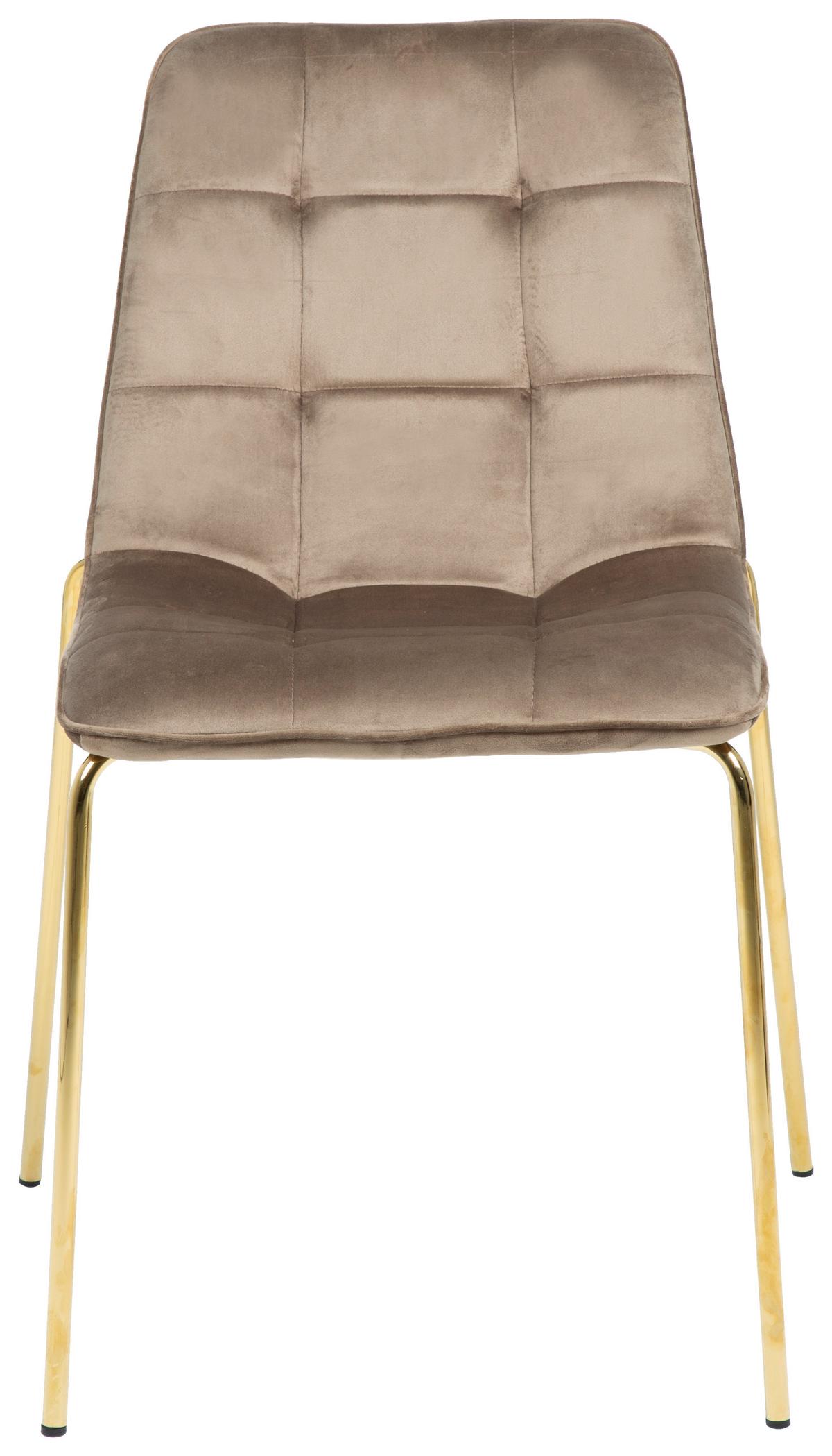 KRZESŁO MEGA - kolor złoty/brązowy, Lifestyle, metal/drewno (57/83/60cm) - MID.YOU