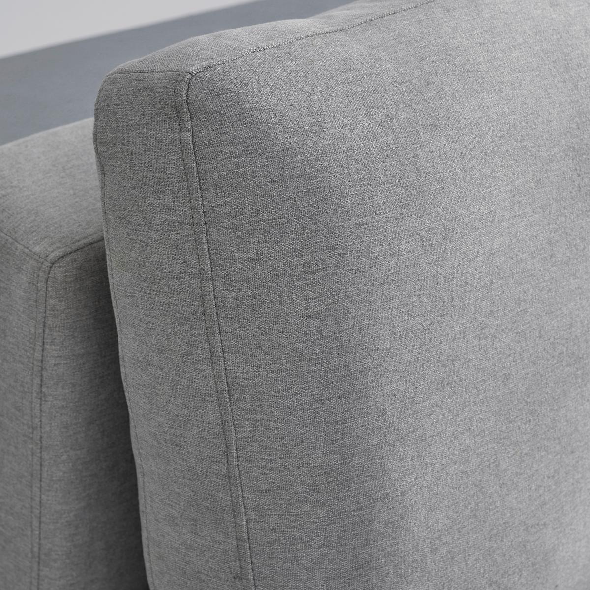 Schlafsofa Claudio Hellgrau Webstoff - Hellgrau/Schwarz, MODERN, Holz/Kunststoff (200/85/93cm) - Bessagi Home