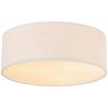 TAKLAMPA ANNABELL - vit/naturfärgad, Design, metall/textil (37/37/13cm) - Novel