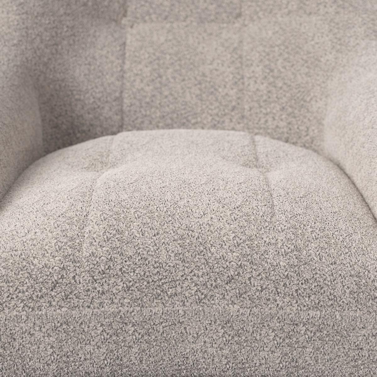 Sessel Maximilian Beige Webstoff - Hellgrau/Naturfarben, MODERN, Holz/Textil (70/93cm) - Bessagi Home