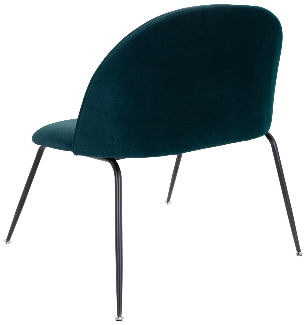 Stol Velvo, Barva Petroleja - barve petroleja/črna, Basics, kovina/tekstil (72/80/65cm) - MID.YOU