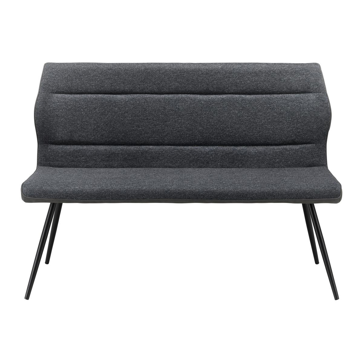 ŁAWKA EVA - ciemnoszary/czarny, Modern, metal/drewno (139/92,5/60,5cm) - Bessagi Home