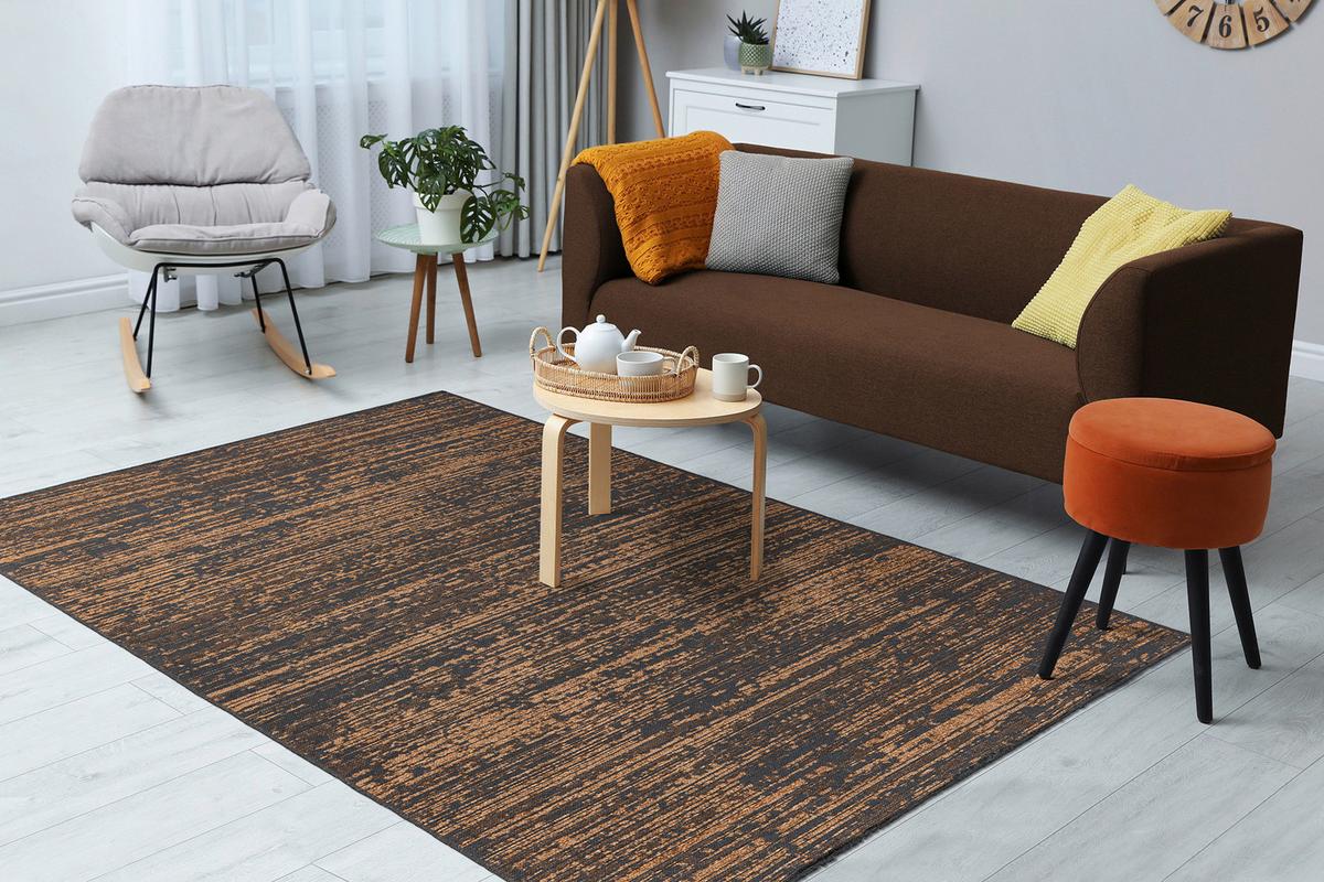 Flachwebeteppich Kalevi 100 - Gelb, Konventionell, Textil (160/230cm) - Kayoom