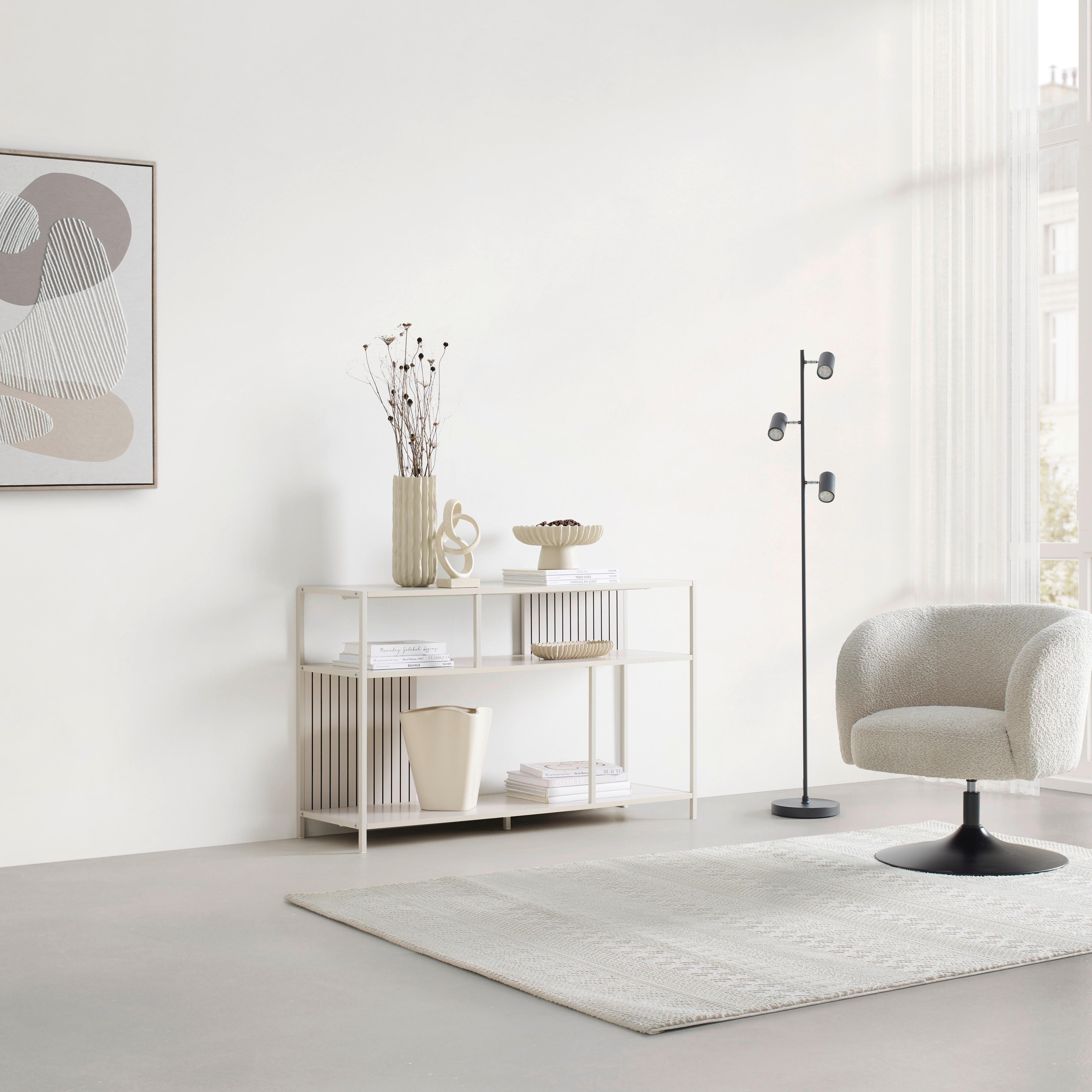 HYLLA MODANO -EXKLUSIV- - kashmir, Modern, metall/trämaterial (115/70/35cm) - Mömax