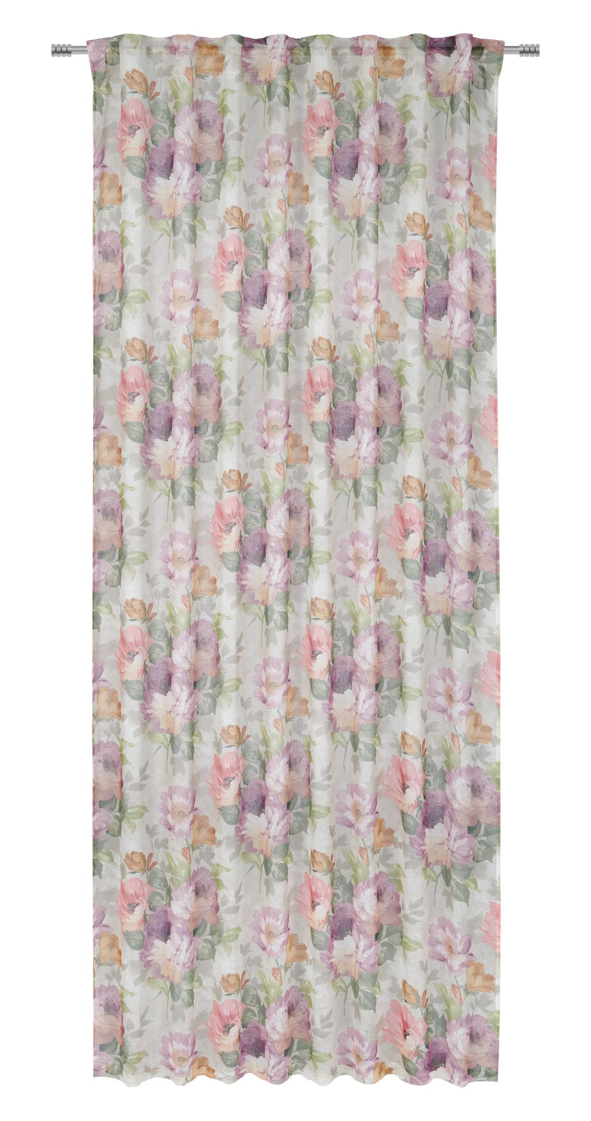 Fertigvorhang Steffi in Multicolor ca. 135x255cm - Multicolor, Romantik / Landhaus, Textil (135/255cm) - Mömax