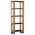 Standregal Construction in Schwarz - Goldfarben/Schwarz, MODERN, Holz (60/190/35cm) - Premium Living Standregal Construction in Schwarz - Goldfarben/Schwarz, MODERN, Holz (60/190/35cm) - Premium Living