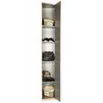 Schrägelement Weiß/Eichefarben - Eichefarben/Alufarben, ROMANTIK / LANDHAUS, Holzwerkstoff/Metall (33/236/58cm) - Premium Living Schrägelement Weiß/Eichefarben - Eichefarben/Alufarben, ROMANTIK / LANDHAUS, Holzwerkstoff/Metall (33/236/58cm) - Premium Living