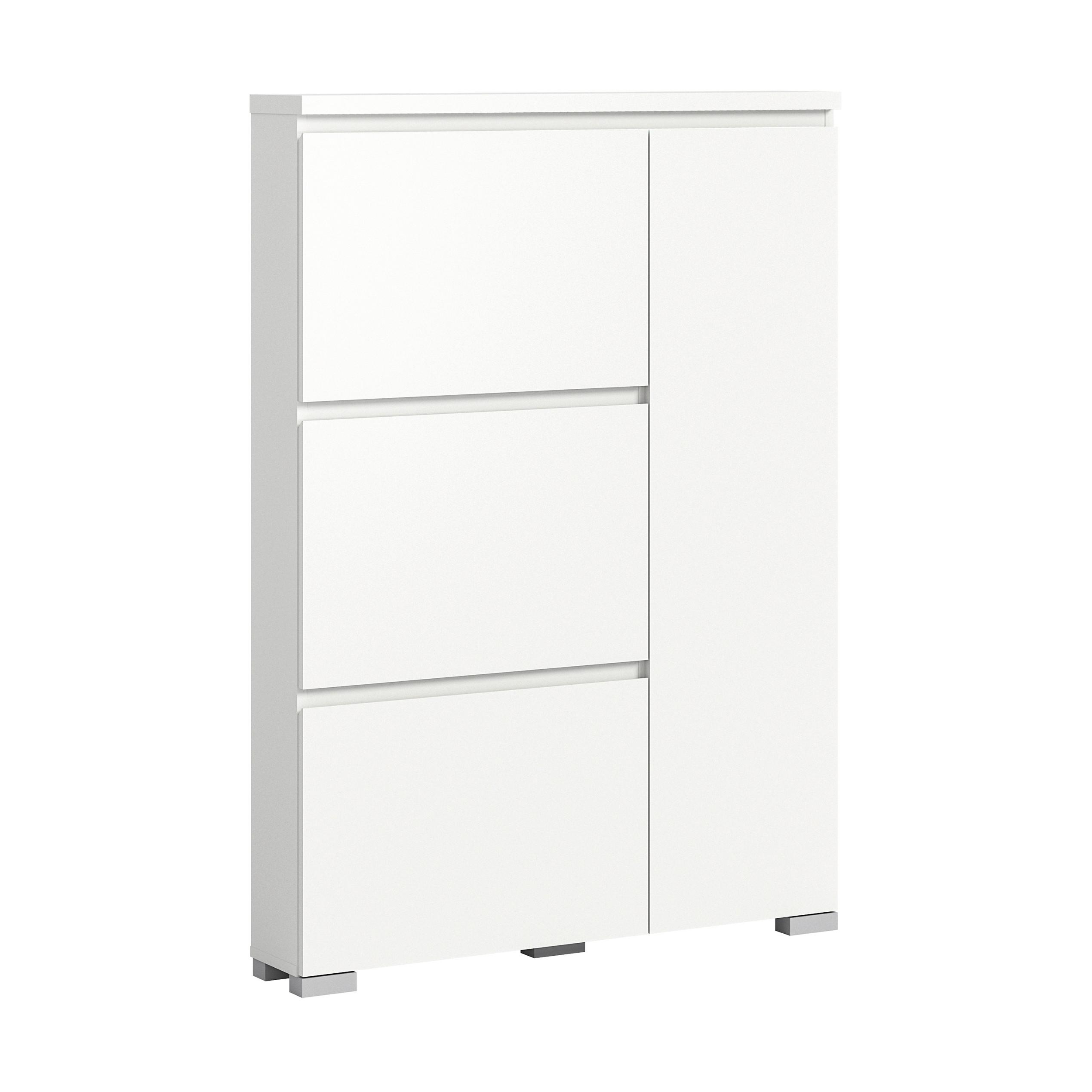 Omara Za Čevlje Shoelove, Bela - srebrne barve/bela, Moderno, leseni material (95/133/18cm)