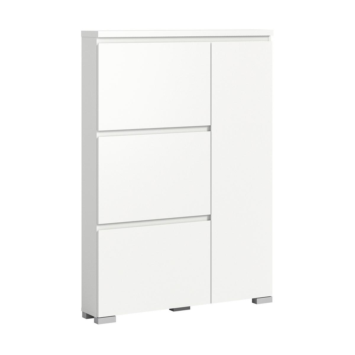 Omara Za Čevlje Shoelove, Bela - srebrne barve/bela, Moderno, leseni material (95/133/18cm)