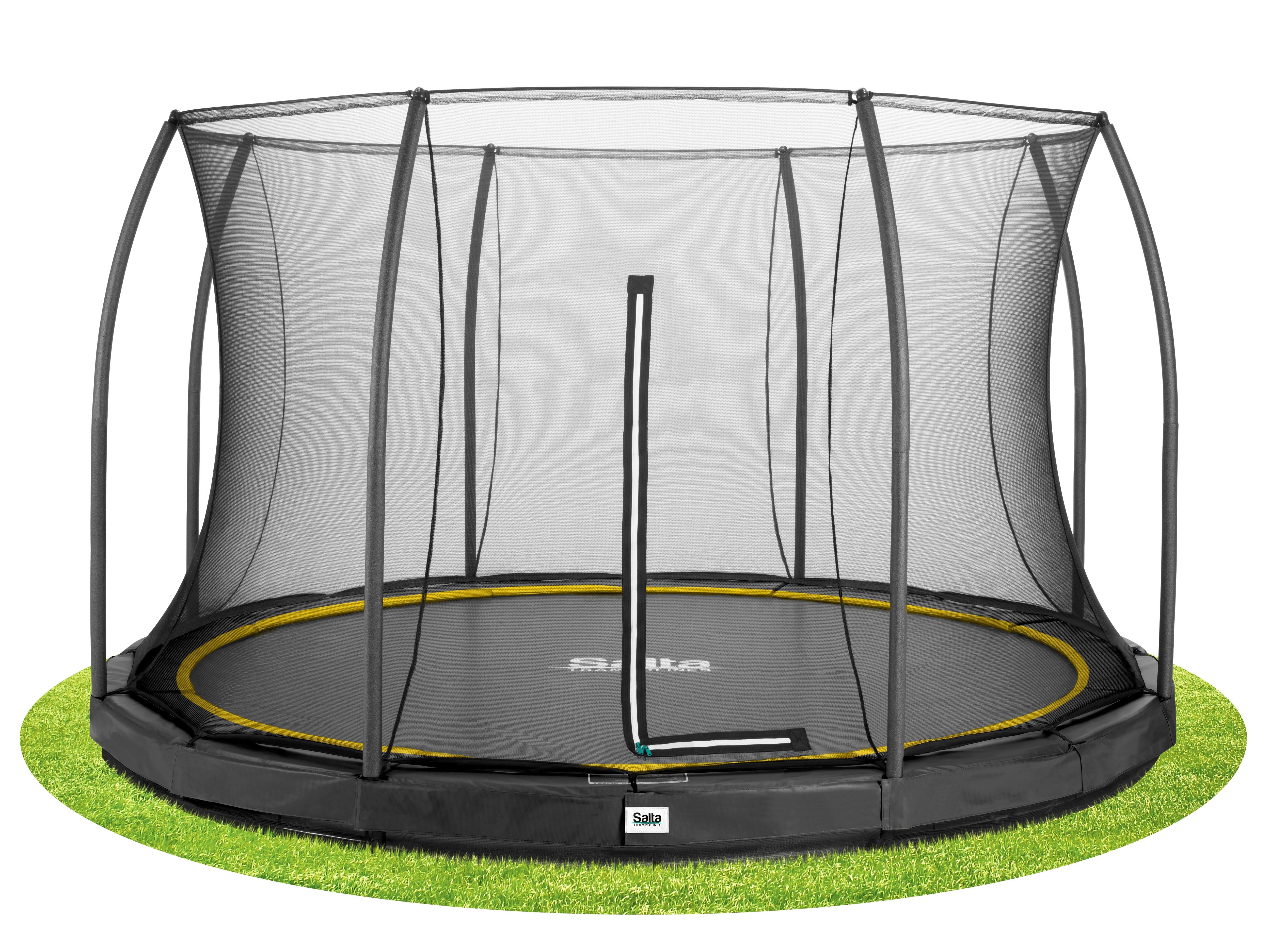 Boden-Trampolin Salta Comfort Ø ca. 427cm - Schwarz, Basics, Metall (427cm) - Salta