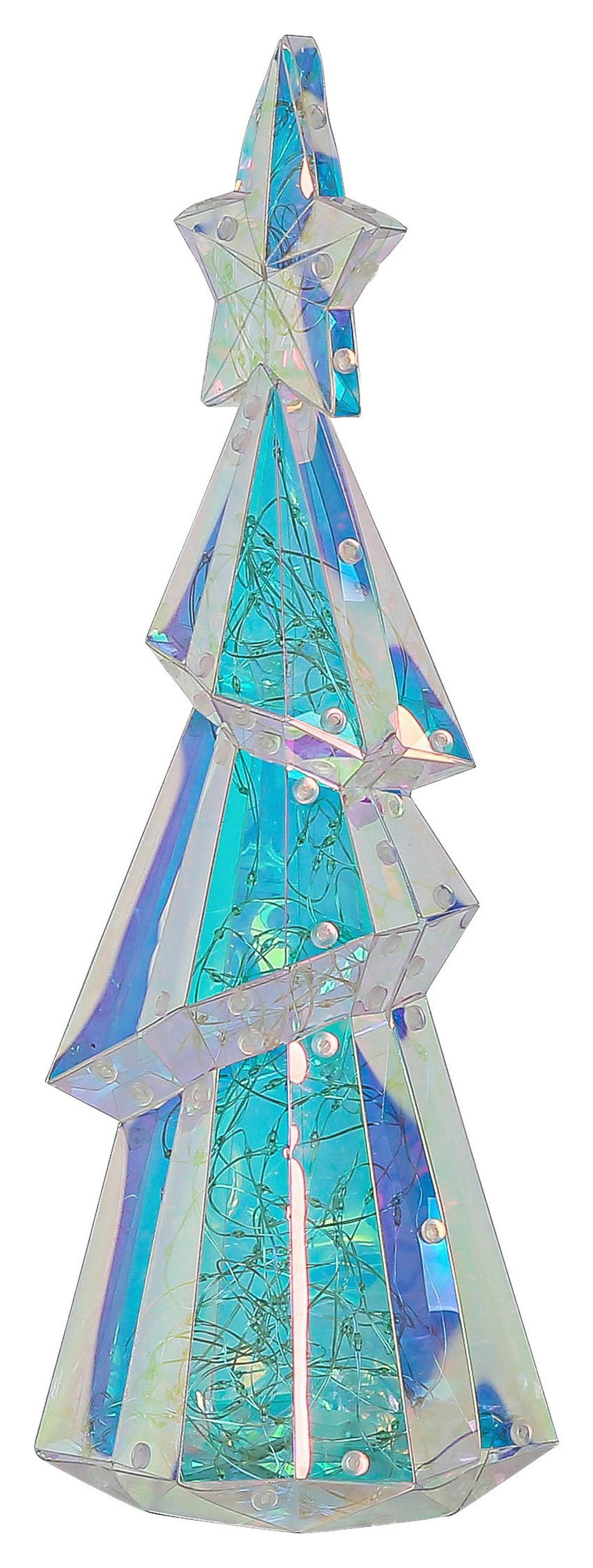 LED-Dekoleuchte Baumi Weiß/Transparent max. 6 Watt - Transparent/Weiß, MODERN, Kunststoff (44/17/17cm) - Mömax