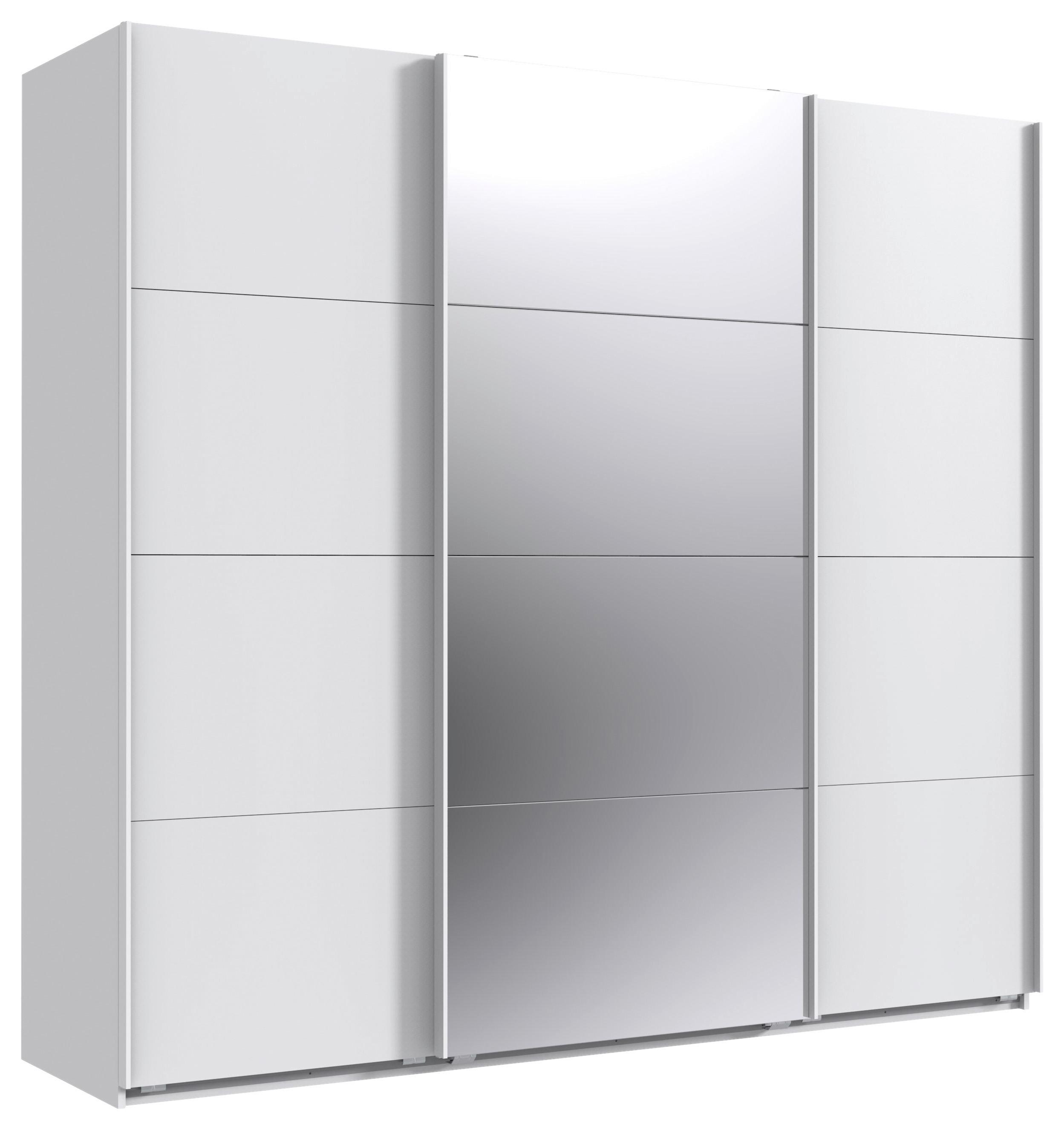 Ormar S Kliznim Vratima Norderstedt - bijela, Moderno, staklo/drvni materijal (225/208/64cm) - Modern Living