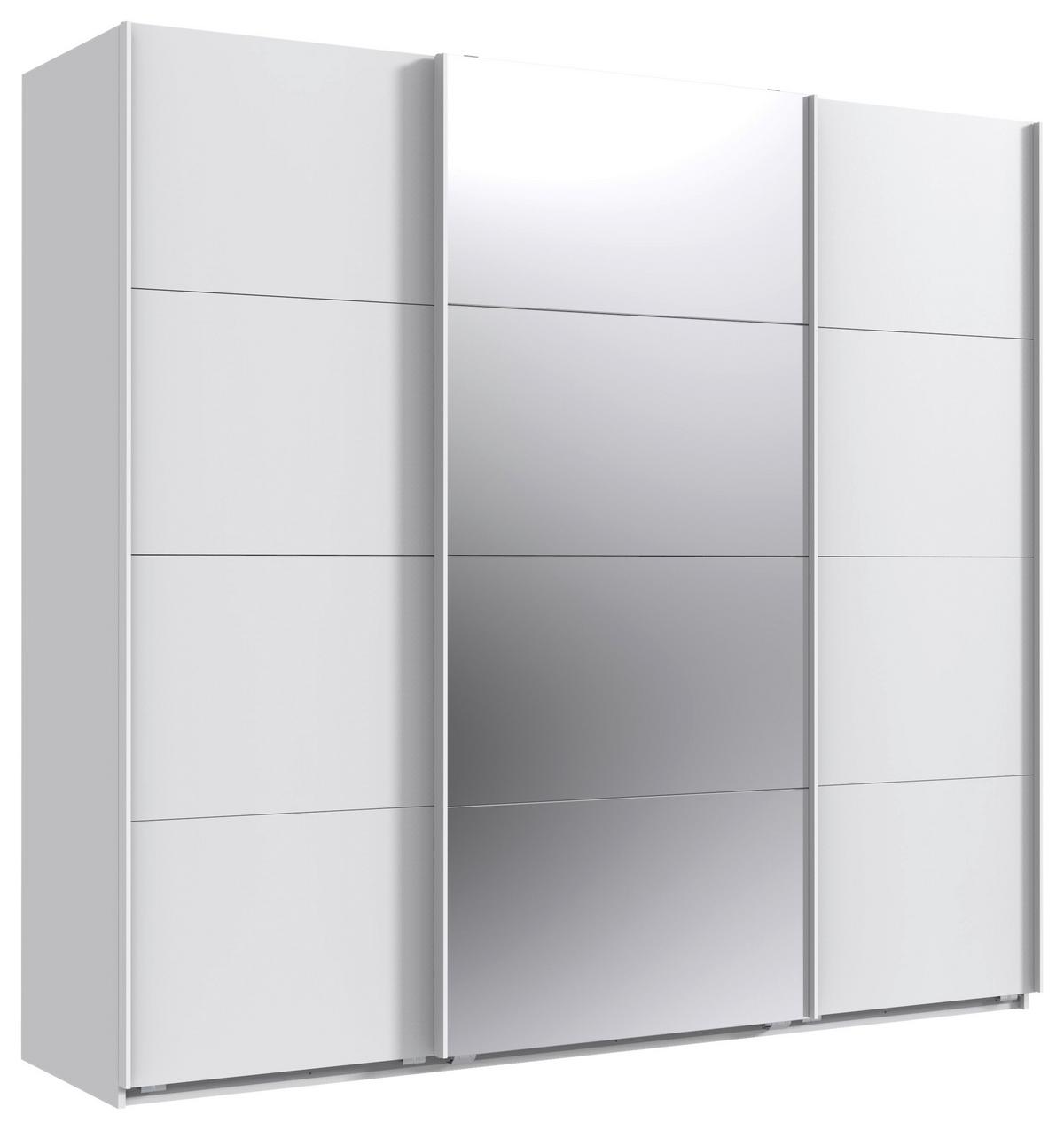 Ormar S Kliznim Vratima Norderstedt - bijela, Moderno, staklo/drvni materijal (225/208/64cm) - Modern Living