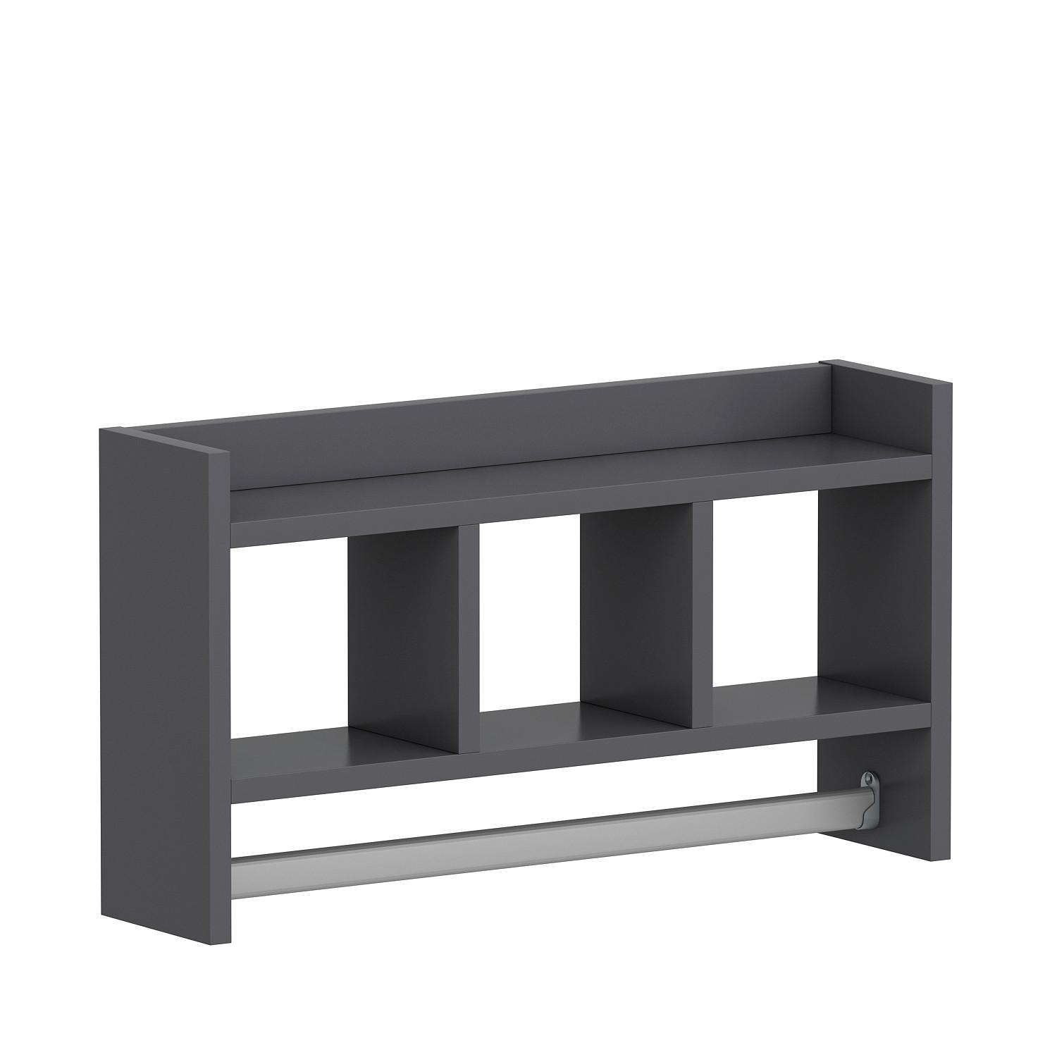 KÜCHENREGAL ASYA R001 WANDREGAL - Anthrazit, Design, Holzwerkstoff (64/35/15cm) - Livetastic