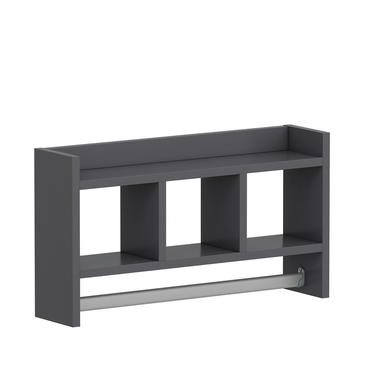 KÜCHENREGAL ASYA R001 WANDREGAL - Anthrazit, Design, Holzwerkstoff (64/35/15cm) - Livetastic