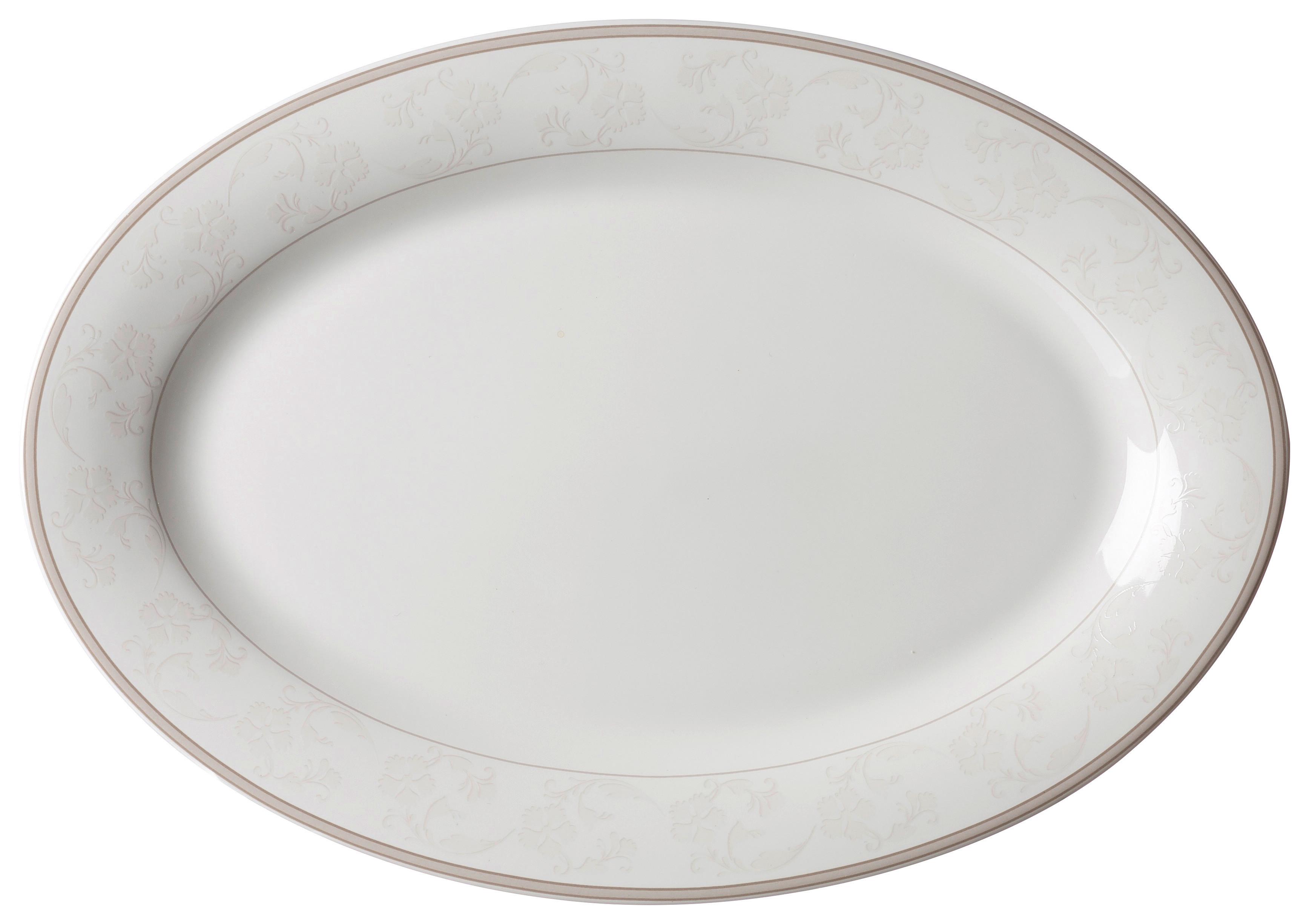 PÓŁMISEK DO SERWOWANIA 46960 - beżowy, Basics, ceramika (32/21cm) - Ritzenhoff Breker