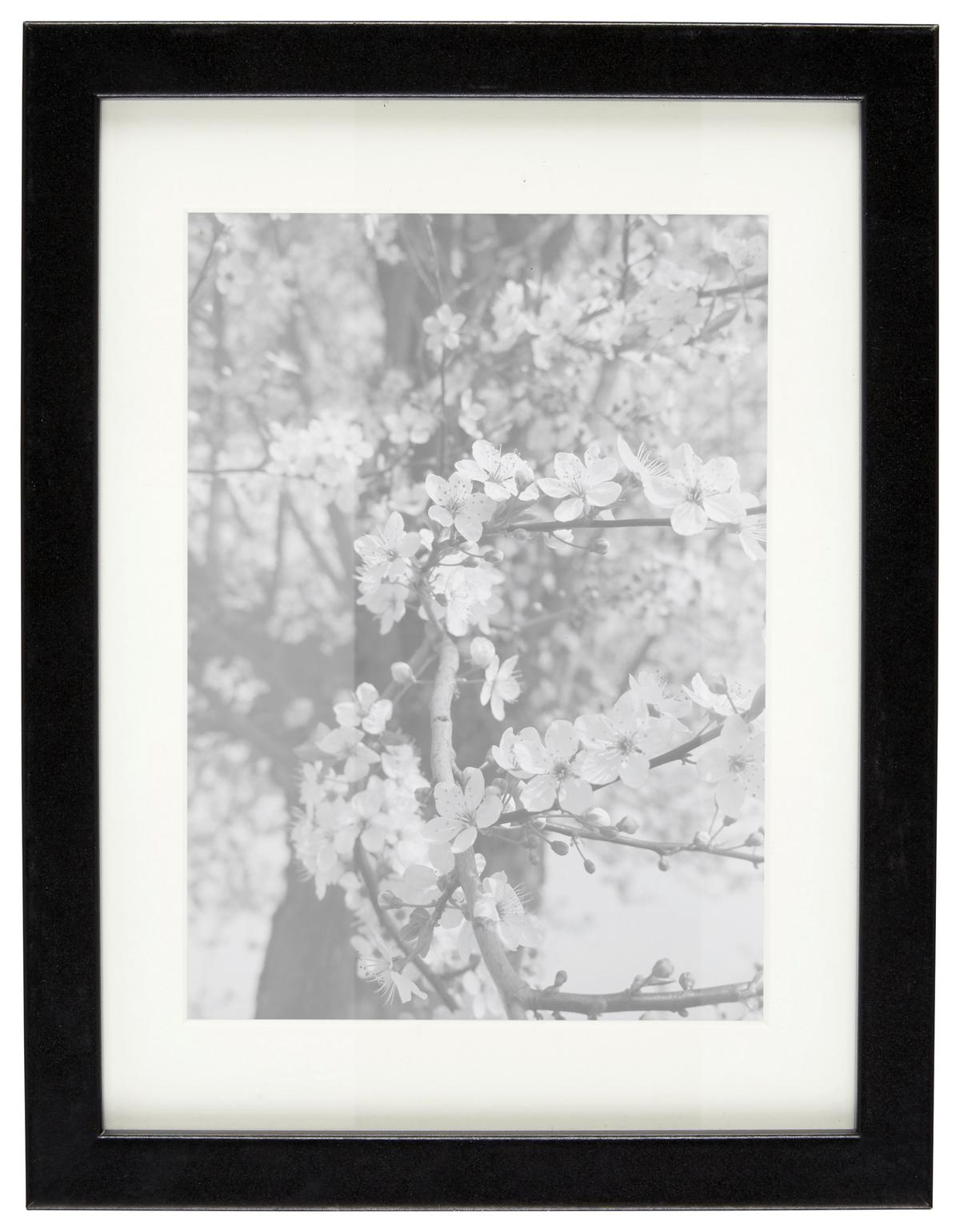 Bilderrahmen Gitta in Schwarz ca. 18x24cm - Schwarz, MODERN, Glas/Holzwerkstoff (18/24cm) - Modern Living