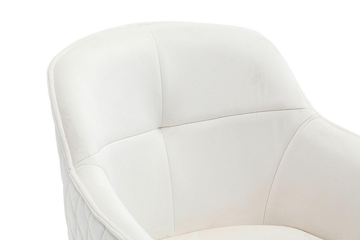 Naslanjač Samt, Bež, Vrtljiv - črna/bež, Moderno, kovina/tekstil (59/83/60cm) - Livetastic