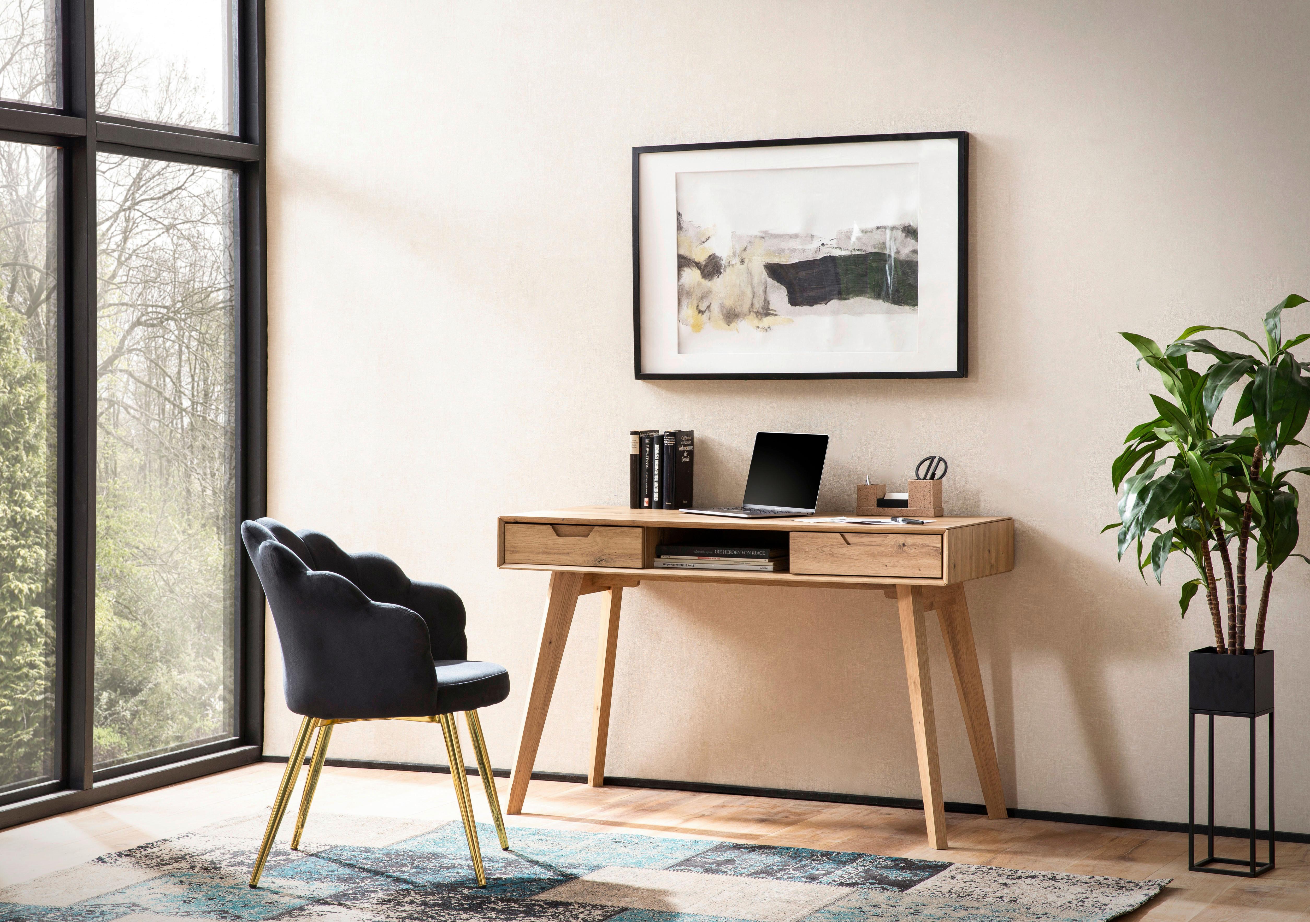 SCHREIBTISCH WL6.874 - Eichefarben, Design, Holz/Holzwerkstoff (120/55/77cm) - MID.YOU