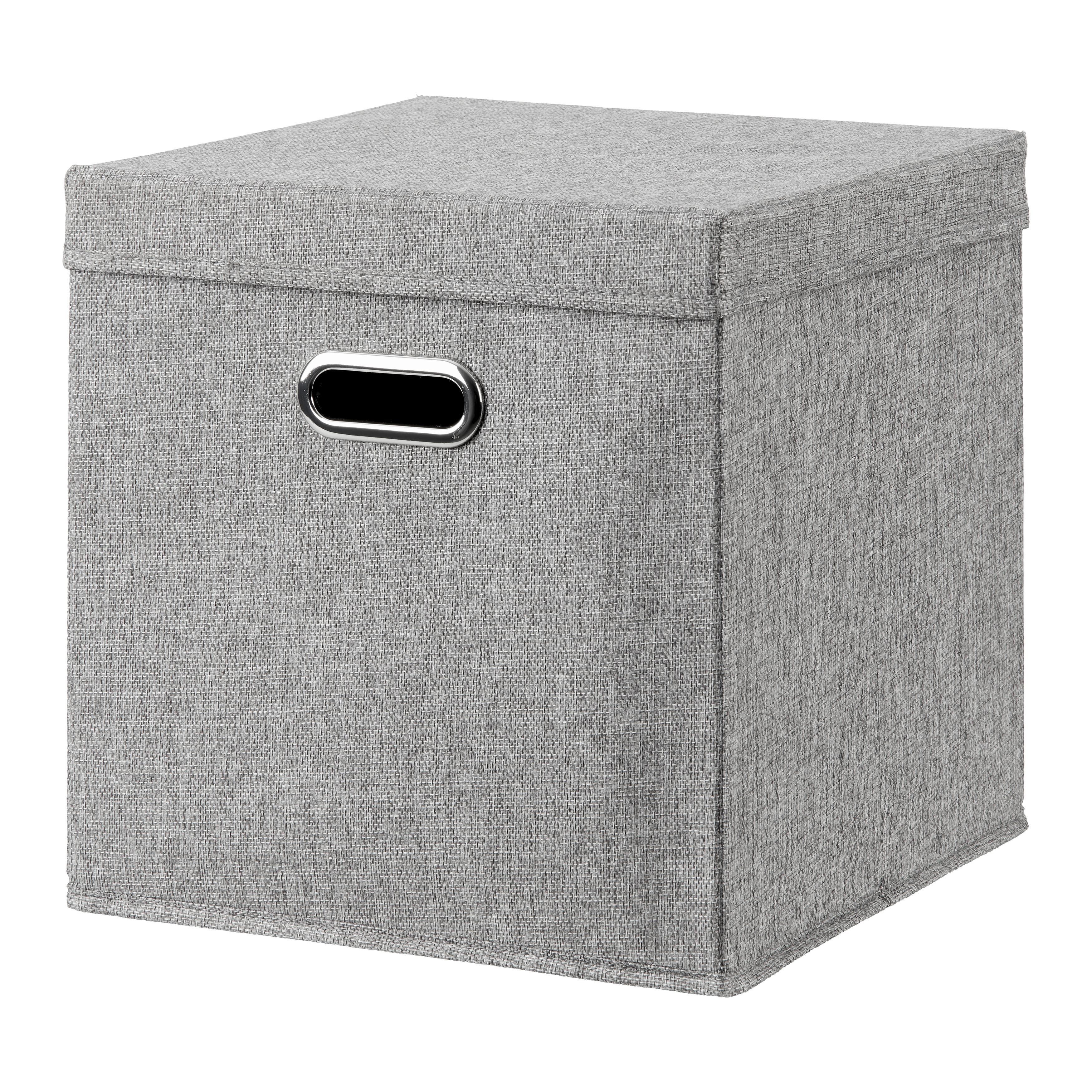 VIKBAR FÖRVARINGSKORG BOBBY -EXT- -AKT- -TOP- - grå, Modern, textil/kartong (33/33/33cm) - Mömax