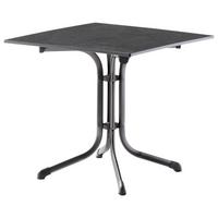 Gartenklapptisch Anthrazit/Grau - Anthrazit/Grau, MODERN, Holzwerkstoff/Metall (80/80/72cm) - Sieger