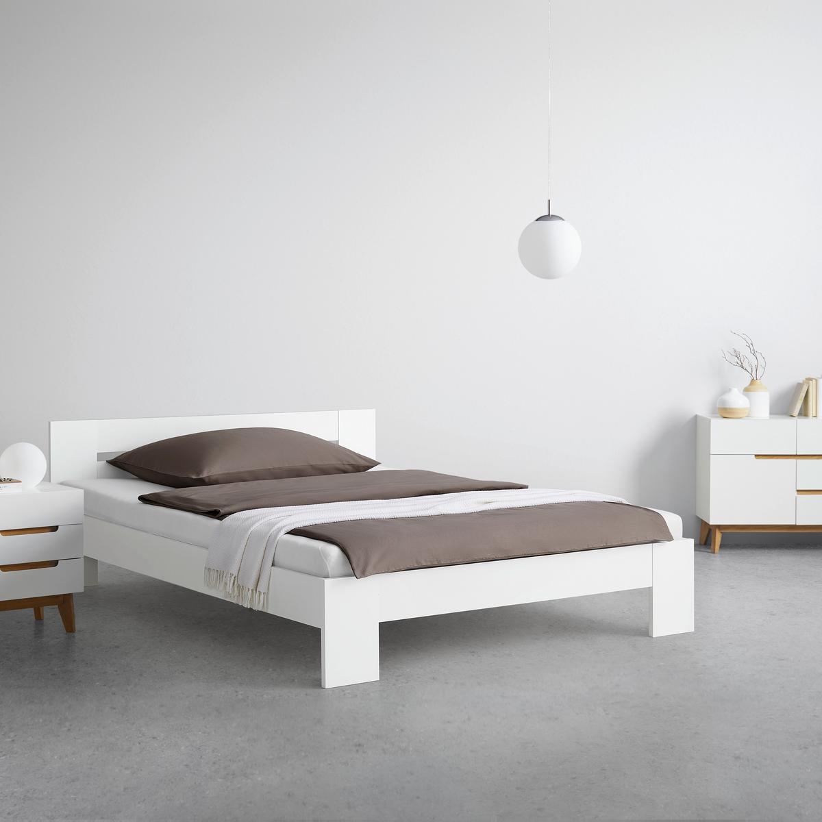 Bett Madrid Weiss ca. 160x200cm - Weiss, Modern, Holz (160/200cm) - Mömax