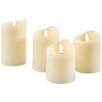 ZESTAW ŚWIEC LED 613-402218 - KERZEN - masa perłowa, Basics, tworzywo sztuczne (7,5/7,5/9-13cm)