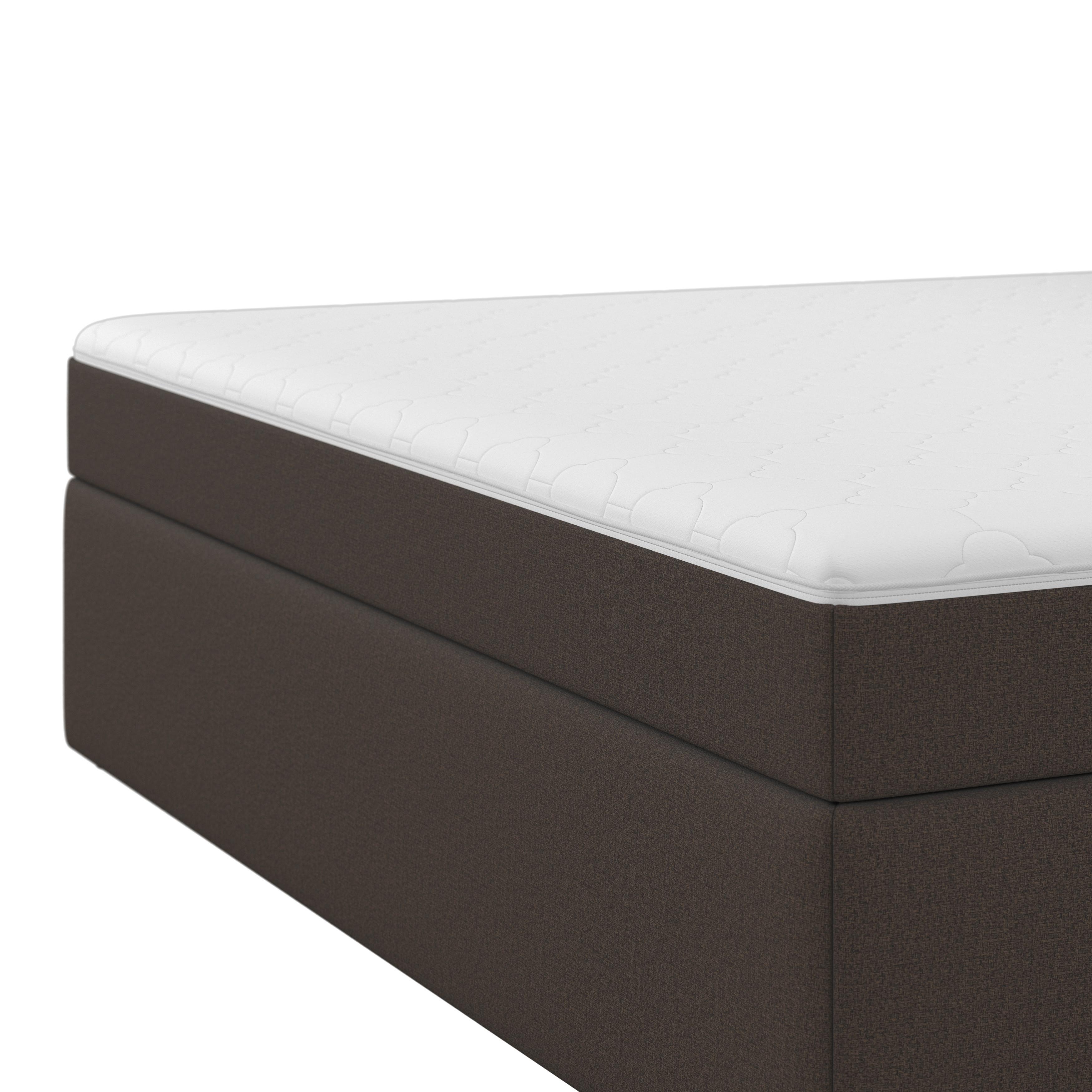BOXSÄNG MARCO - brun/svart, Modern, trä/textil (180/200cm) - Bessagi Home