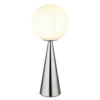 TISCHLEUCHTE 21031N - Nickelfarben, Design, Glas/Metall (20/49,5cm) - Globo