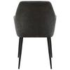 STOL MED ARMSTÖD MAJA -BASED- - grå/svart, Modern, metall/textil (56,5/87/60cm) - Based