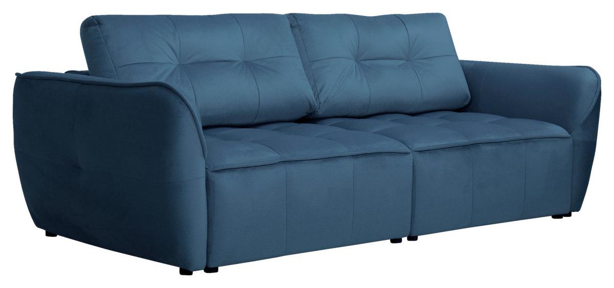 Canapea extensibila BOMBEI - petrol/gri, Modern, lemn/textil (243/94/125cm) - Premium Living