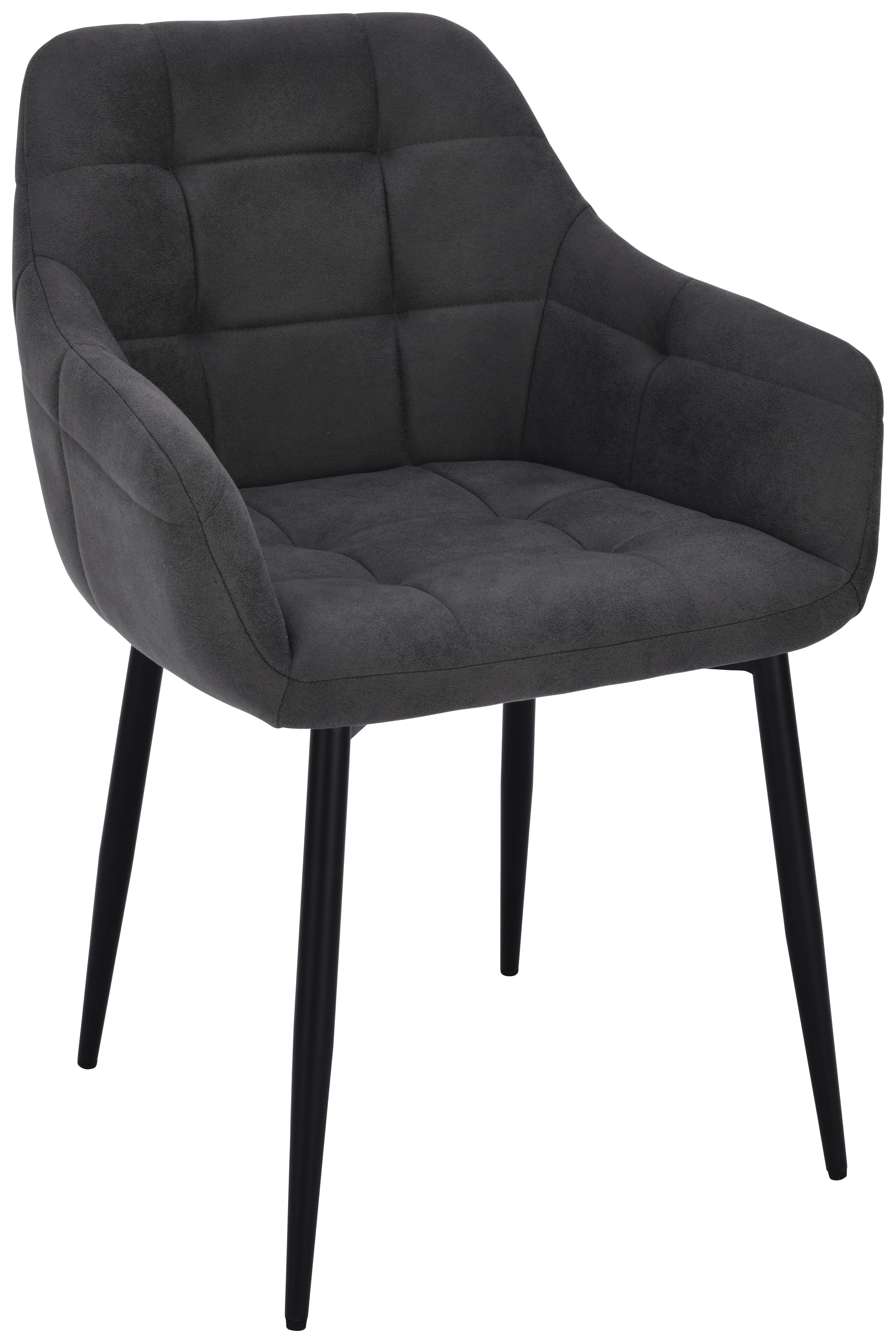 Naslanjač Nino 2 - siva/črna, Moderno, kovina/tekstil (56/83/56cm) - Mömax