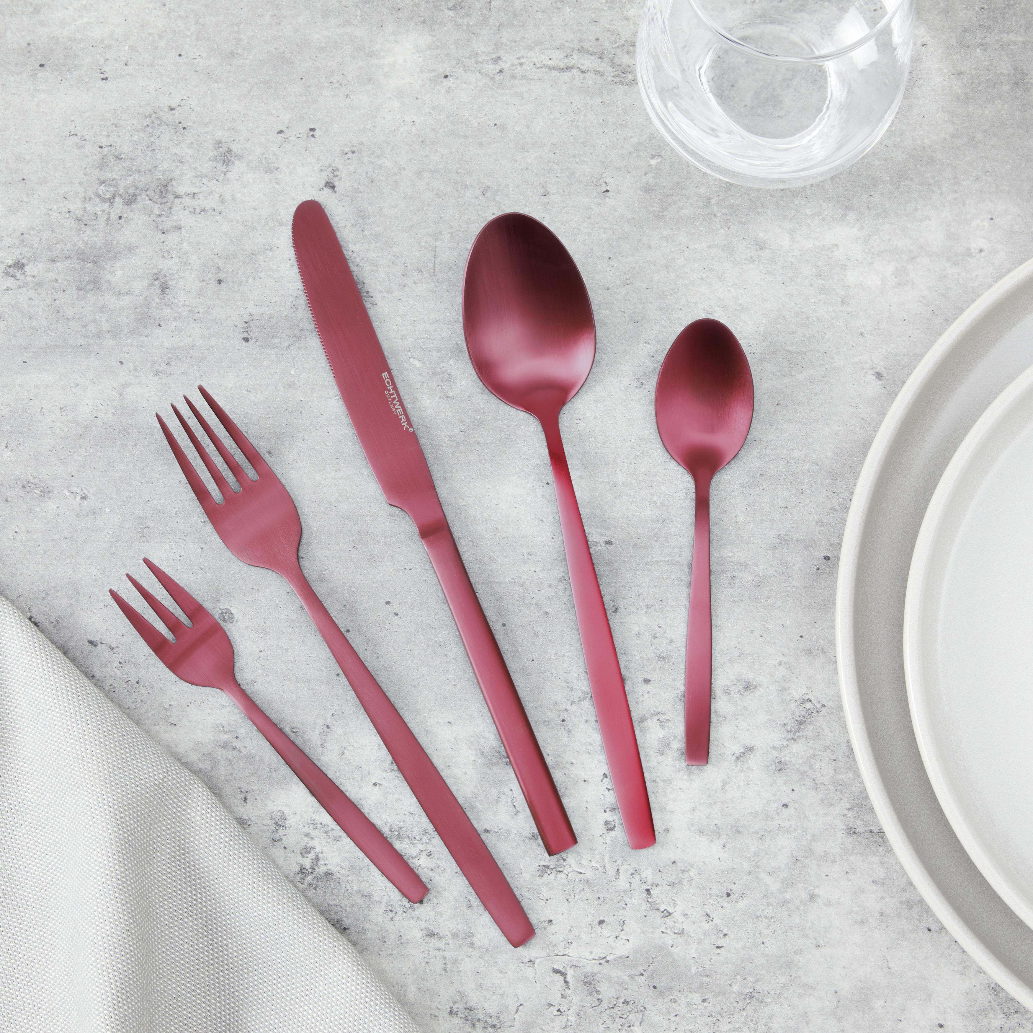 Besteckset Positano Red Edition, 30-teilig - Rot, LIFESTYLE, Metall - Echtwerk