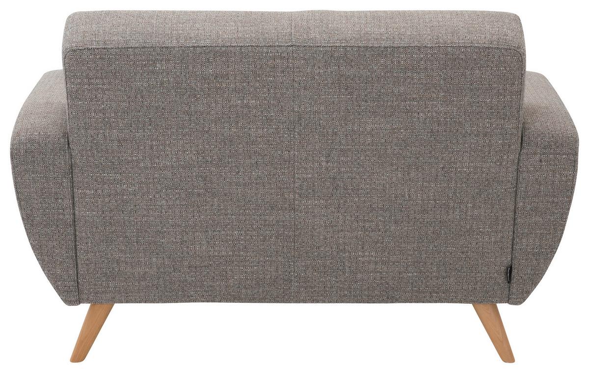 2-SITZER-SOFA JERRY - Naturfarben/Grau, Design, Holz/Textil (136/85/82cm) - Max Winzer