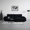 Wohnlandschaft Vivo Dunkelgrau - Dunkelgrau/Schwarz, MODERN, Kunststoff/Textil (317/63/179cm) - Premium Living